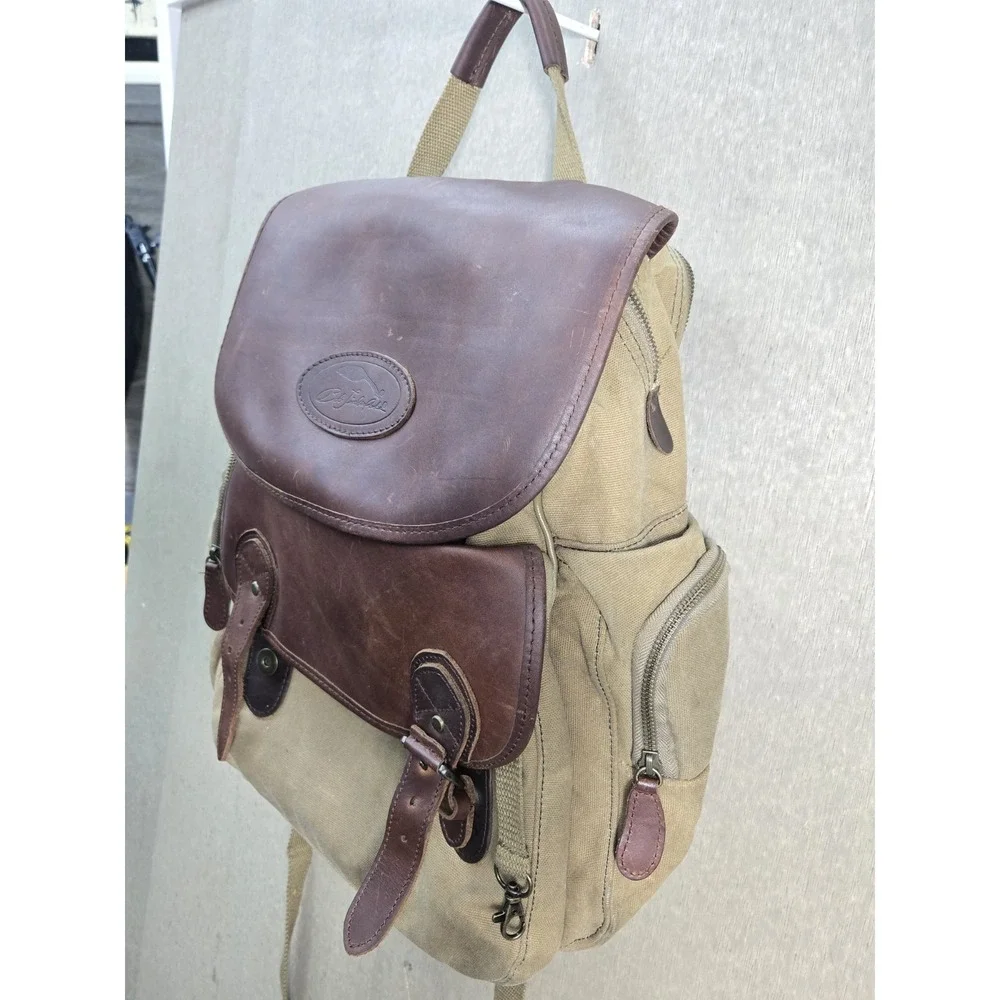 Bob Timberlake Luggage Rucksack Backpack Canvas Leather Bass Pro 2007